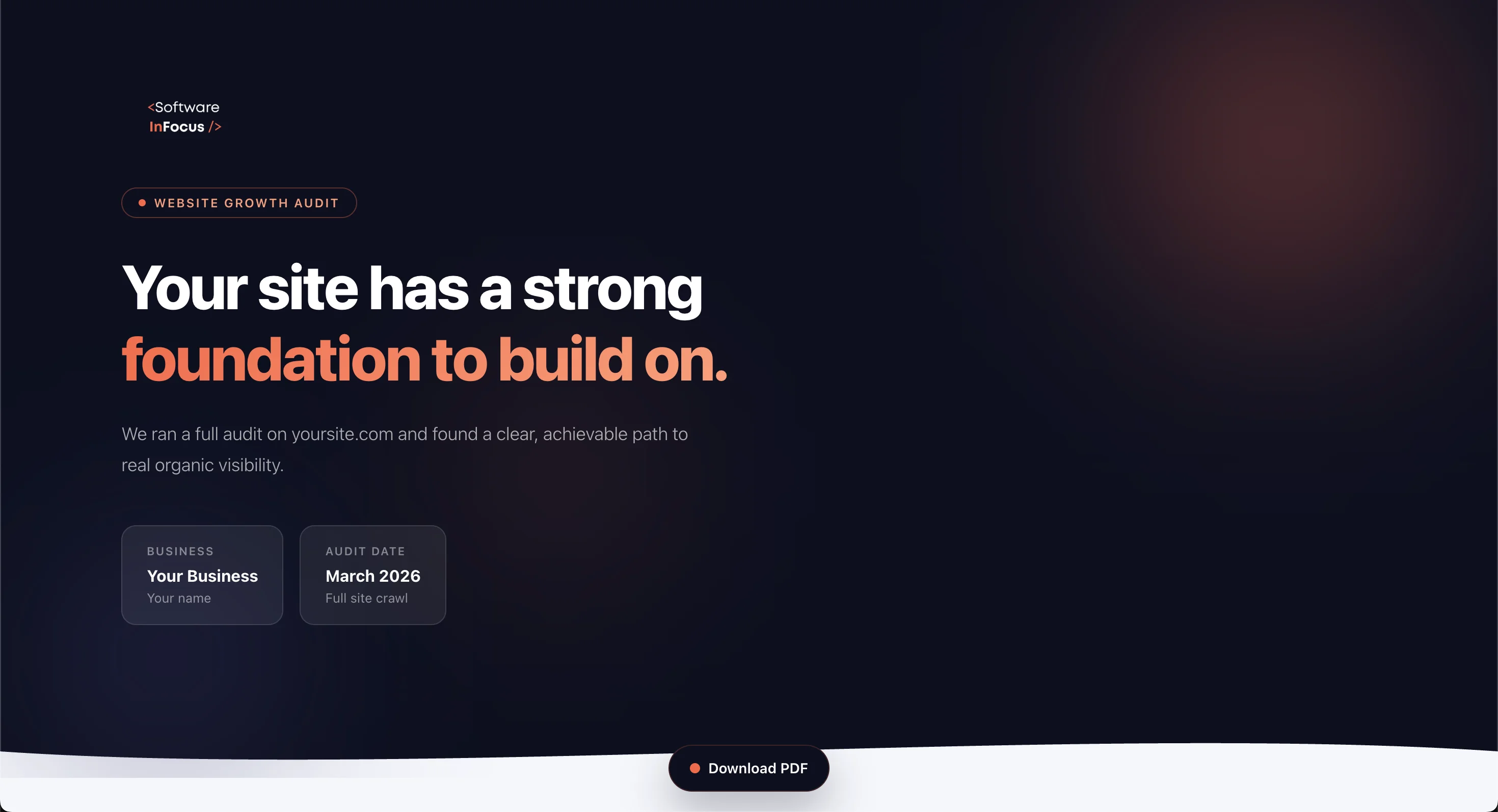 Software InFocus SEO audit report